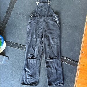 Pink Lily Black Denim Overalls